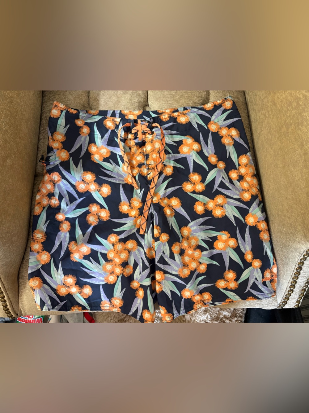 Women’s Patagonia floral swim board shorts